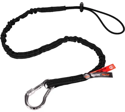 Ergodyne® Squids® 3100 Tool Lanyard, Black, Standard - Pkg Qty 6