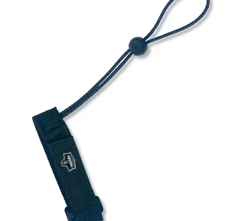 Ergodyne® Squids® 3115 Wrist Lanyard, Black, S/M - Pkg Qty 6
