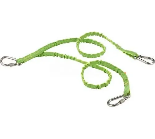 Ergodyne® Squids® Twin Leg Stainless Steel Triple Carabiner, 15 lbs. Standard, Lime, 19083