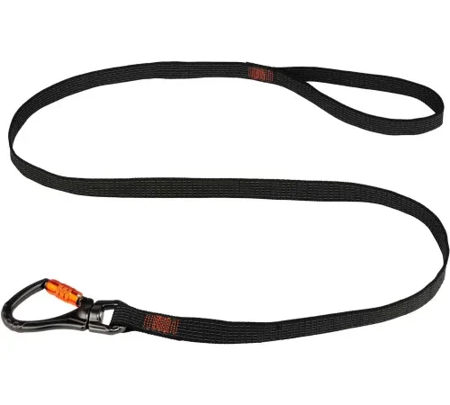 Ergodyne Squids® 3129 Double-Locking Carabiner w/ Swivel, Black, Single, 40lbs - Pkg Qty 6