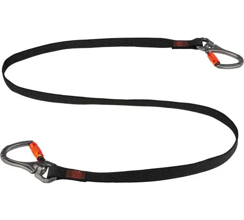 Ergodyne Squids® 3139 Dual Double-Locking Carabiner w/ Swivel, Black, 40lbs - Pkg Qty 6