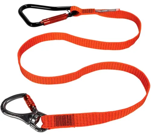 Ergodyne® Squids® 3148 Standard Tool Lanyard XL Carabiner and Swivel, 80lbs, Orange