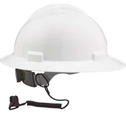 Ergodyne® Squids® 3158 Coil Hard Hat Lanyard with Clamp, Black, 13" - Pkg Qty 6