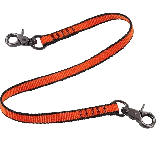 Ergodyne® Squids® 3153 Web Lanyard with Dual Trigger Hooks, M, Orange, Pack of 3