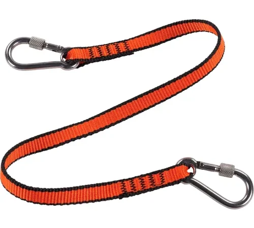Ergodyne® Squids® 3154 Web Lanyard with Dual Screw Gate Carabiners, M, Orange, Pack of 3