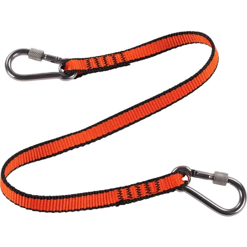 Ergodyne® Squids® 3154 Web Lanyard with Dual Screw Gate Carabiners, M, Orange, Pack of 3