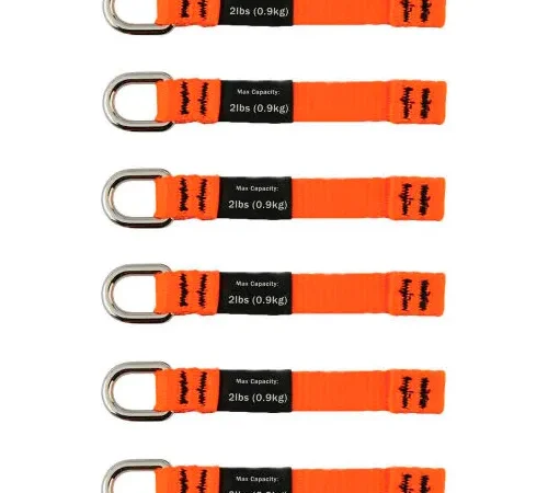 Ergodyne Squids® 3700-BULK Web Tool Tails,Medium, Orange, 2lb, 60 Pack