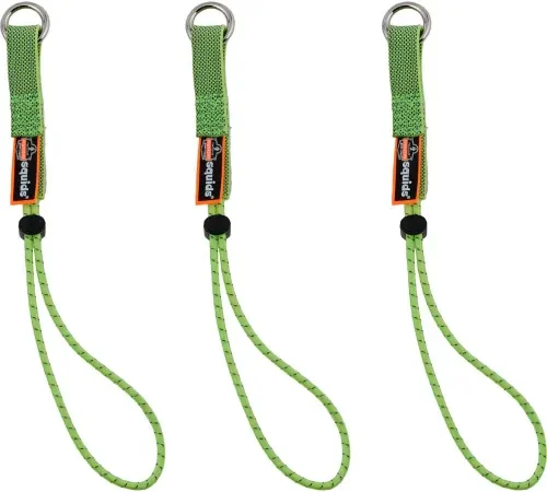 Ergodyne® Squids® 3713 Elastic Loop Tool Tails" Swivel, 10 lbs., Lime, Standard 11" - Pkg Qty 6