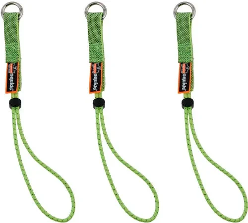 Ergodyne Squids® 3713-BULK Elastic Loop Tool Tails Swivel, Standard, Lime, 10lbs, 60 Pack