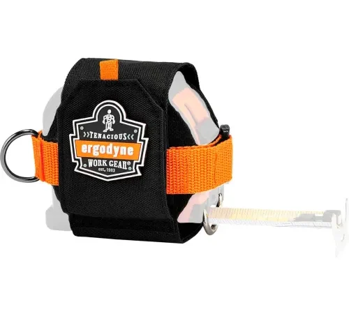 Ergodyne® Squids® 3770 Tape Measure Holder w/ Belt Clip, XL, Black