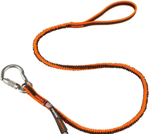 Ergodyne® 3101F(X) Squids® Standard Tool Lanyard Single Carabiner With Loop, Orange/Gray