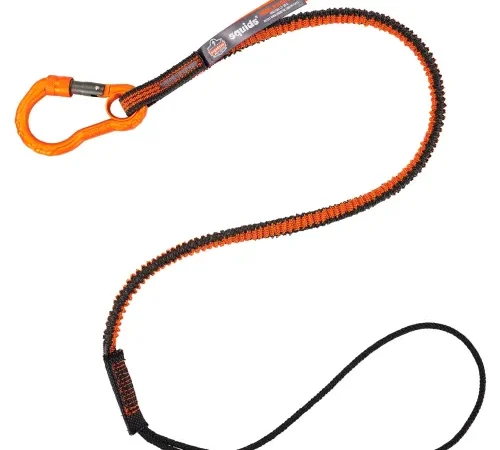 Ergodyne® Squids® 3104F(x) Lanyard w/ Carabiner Choke Loop, 10 lb. Capacity, Orange/Gray