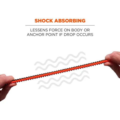 Ergodyne® Squids® 3111F(x) Lanyard w/ Dual SS Carabiner, 15 lb. Capacity, Orange/Gray - Pkg Qty 6 - Image 4