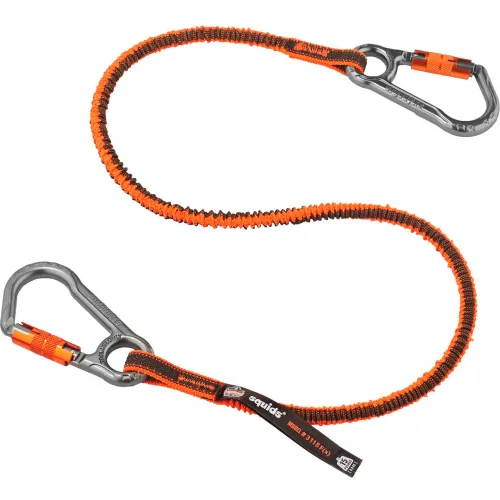 Ergodyne® Squids® 3118Fx Tool Lanyard Dual Locking Carabiner, 15 lbs Capacity, 19828