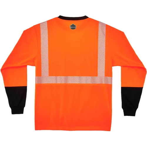 Ergodyne® GloWear 8281BK Hi-Vis Performance Long Sleeve T-Shirt, Class 2, Long-5XL, Orange - Image 2