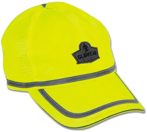 Ergodyne® GloWear® 8930 Class HW Hi-Vis Baseball Cap, Lime, One Size