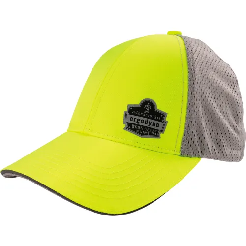 Ergodyne® GloWear® 8931 Hi-Vis Logo Reflective Stretch Fit Hat, L/XL, Lime