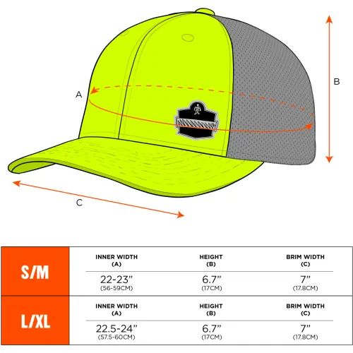 Ergodyne® GloWear® 8931 Hi-Vis Logo Reflective Stretch Fit Hat, L/XL, Lime - Image 5