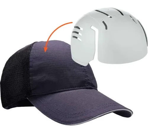 Ergodyne® Skullerz® 8946 Standard Baseball Cap with Universal Bump Cap Insert, Navy