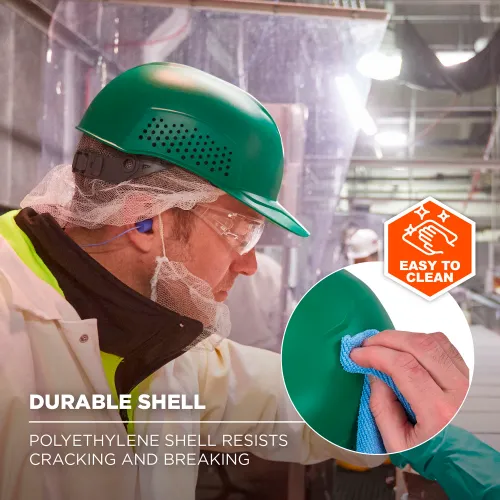 Ergodyne® Skullerz® 8951 Vented Hard Shell Bump Cap, Short Brim, One Size Fits Most, Green - Image 3