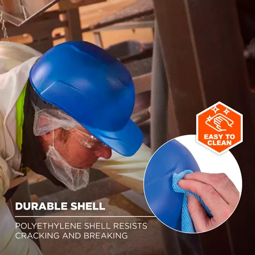 Ergodyne® Skullerz® 8952 Hard Shell Bump Cap, Short Brim, One Size Fits Most, Blue - Image 3