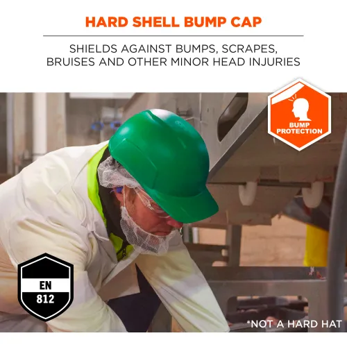 Ergodyne® Skullerz® 8952 Hard Shell Bump Cap, Short Brim, One Size Fits Most, Green - Image 2