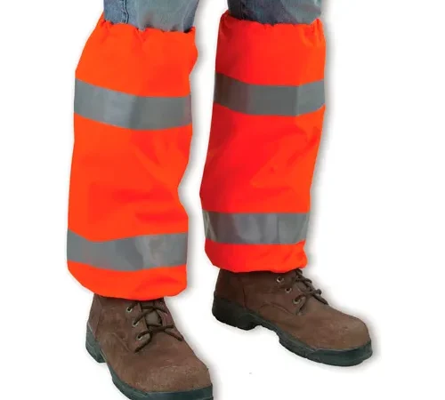 Ergodyne® GloWear® 8008 Hi-Vis Leg Gaiters, Orange, One Size - Pkg Qty 6