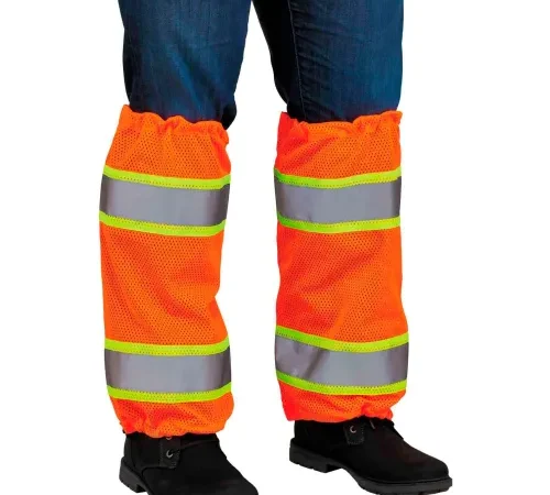 Ergodyne® GloWear® Leg Gaiters, Two Tone Mesh, Orange, 1 Pair - Pkg Qty 6
