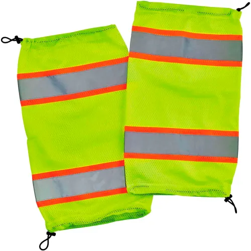 Ergodyne® GloWear® Leg Gaiters, Two Tone Mesh, Lime, 1 Pair - Pkg Qty 6 - Image 2