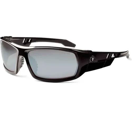 Ergodyne® Skullerz® Odin Safety Glasses, Silver Mirror Lens, Black Frame