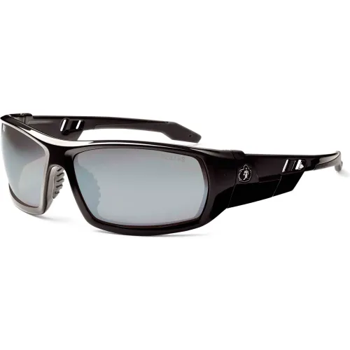 Ergodyne® Skullerz® Odin Safety Glasses, Silver Mirror Lens, Black Frame