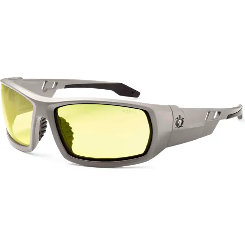 Ergodyne® Skullerz® Odin Safety Glasses, Yellow Lens, Matte Gray Frame