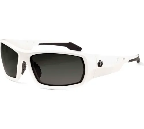 Ergodyne® Skullerz® Odin PZ Safety Glasses, Polarized Smoke Lens, White Frame