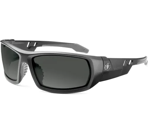 Ergodyne® Skullerz® ODIN-AF Safety Glasses, Matte Black, Anti-Fog Smoke Lens, 50433