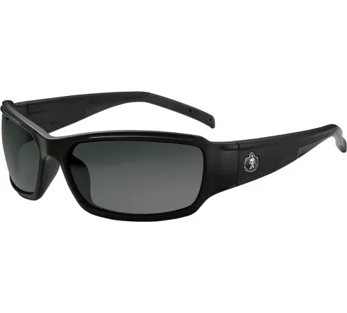Ergodyne® Skullerz® THOR-AFAS Safety Glasses, Smoke Lens, Matte Black Frame