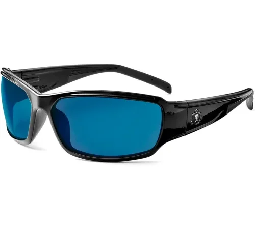 Ergodyne® Skullerz® Thor Safety Glasses, Blue Mirror Lens, Black Frame