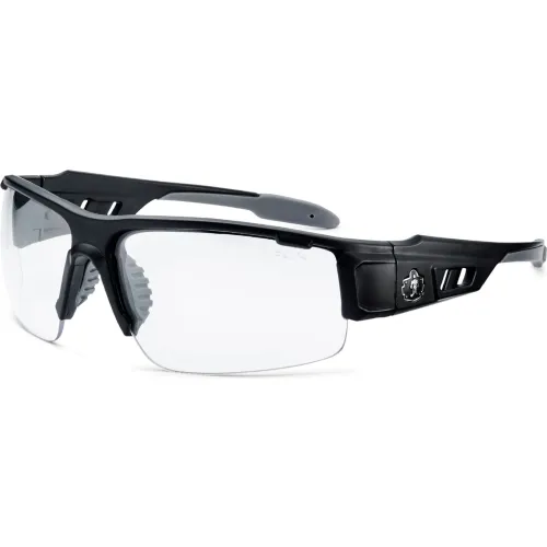 Ergodyne® Skullerz® DAGR-AFAS Half Frame Safety Glasses, Clear Lens, Matte Black Frame
