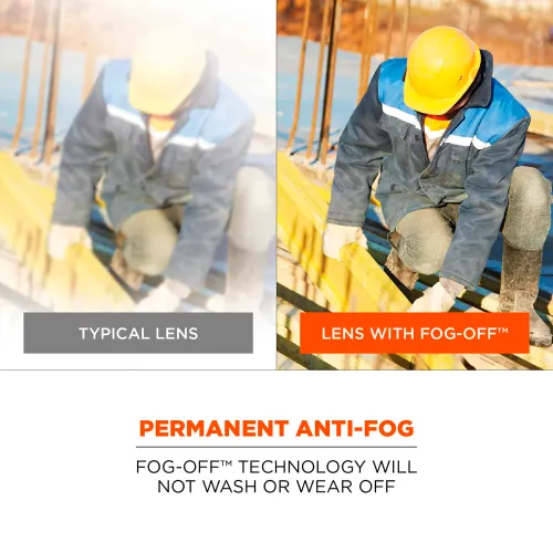 Ergodyne® DAGR#174; Anti-Fog Safety Glasses, In/Outdoor Lens, Black Frame - Image 4
