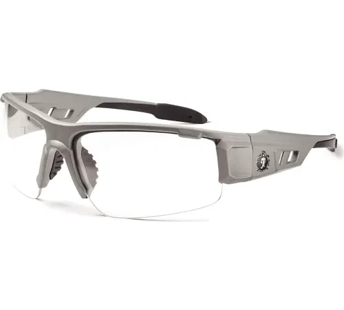 Ergodyne® Skullerz® DAGR-AF Safety Glasses, Matte Gray, Anti-Fog Clear Lens, 52103