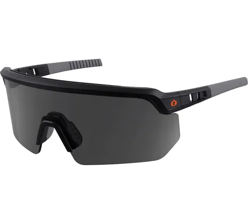 Ergodyne® Skullerz® AEGIR-AFAS Half Frame Safety Glasses, Smoke Lens, Matte Black Frame