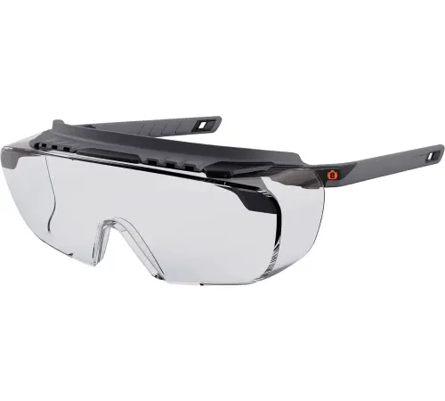 Ergodyne® Skullerz® OSMIN Half Frame Safety Glasses, Clear Lens, Matte Black Frame