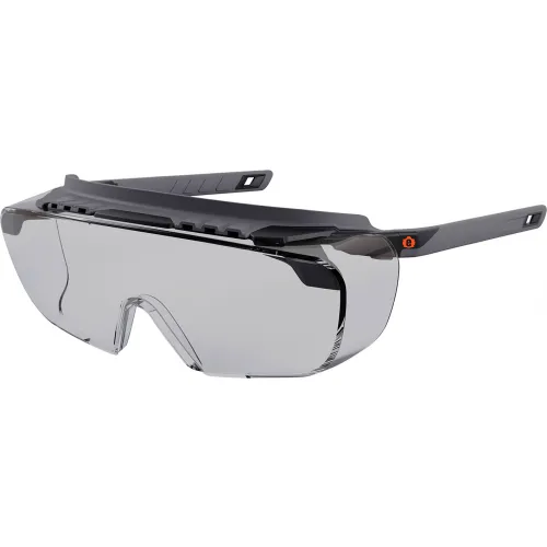 Ergodyne® Skullerz OSMIN-AFAS Half Frame Safety Glasses, Indoor/Outdoor Lens, Matte Black Frame
