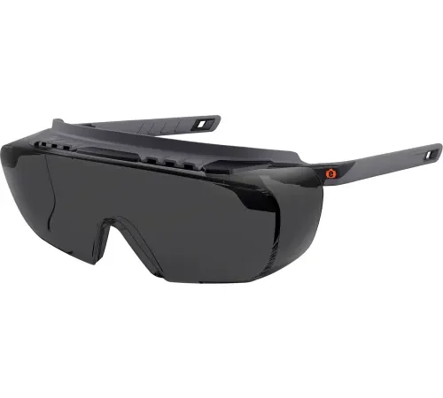 Ergodyne® Skullerz® OSMIN Half Frame Safety Glasses, Smoke Lens, Matte Black Frame