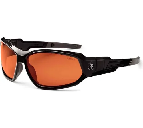 Ergodyne® Skullerz® Loki PZ Safety Glasses/Goggles, Polarized Copper Lens, Black Frame - Pkg Qty 12