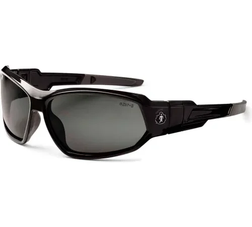 Ergodyne® Skullerz® Loki PZ Safety Glasses/Goggles, Polarized Smoke Lens, Black Frame - Pkg Qty 12