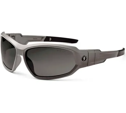 Ergodyne® Skullerz® Loki PZ Safety Glasses/Goggles, Polarized Smoke Lens, Matte Gray Frame - Pkg Qty 12