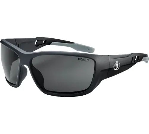 Ergodyne® Skullerz® BALDR-AFAS Safety Glasses, Smoke Lens, Matte Black Frame