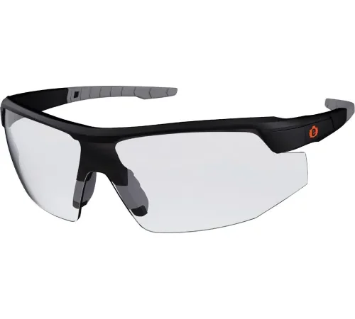Ergodyne® Skullerz® SKOLL-AFAS Half Frame Safety Glasses, Clear Lens, Matte Black Frame