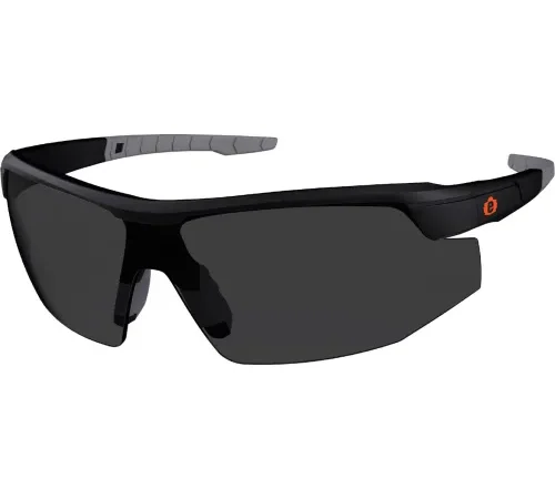 Ergodyne® Skullerz® SKOLL-AFAS Half Frame Safety Glasses, Smoke Lens, Matte Black Frame