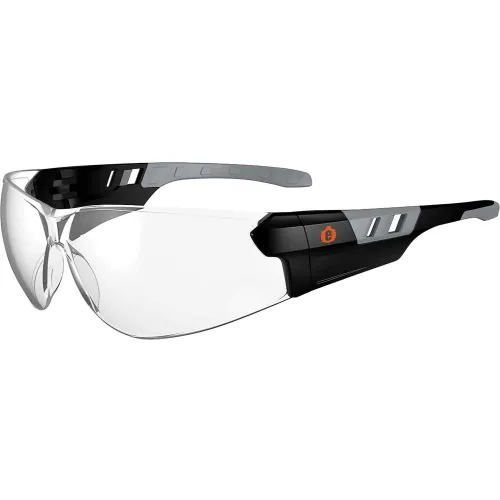 Ergodyne® Skullerz® SAGA Frameless Safety Glasses, Matte Black, Anti-Fog Clear Lens